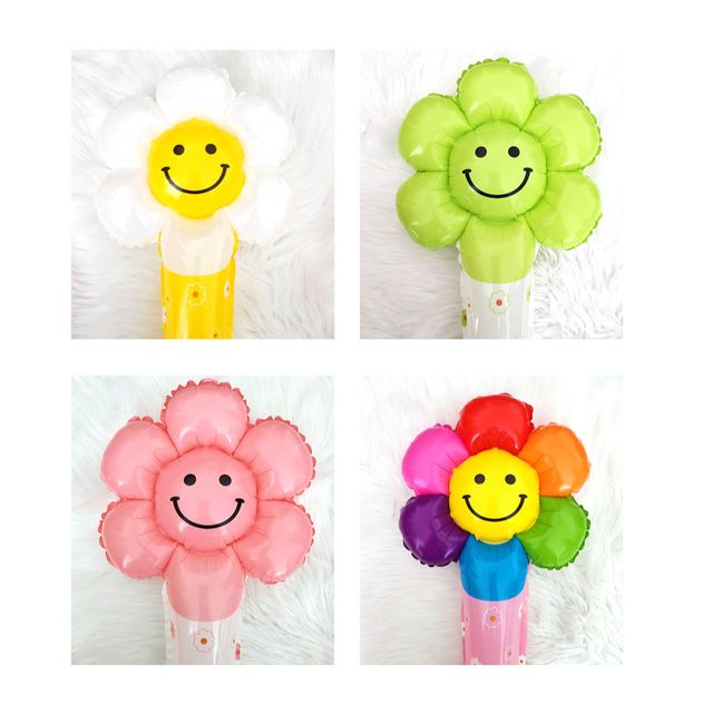 데이지 한송이 꽃풍선 풍선꽃다발 생일 파티용