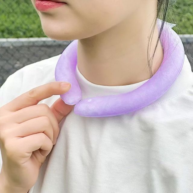 원킬쿨샷 아이스 넥쿨러 여름 냉감 얼음 목걸이 퍼플