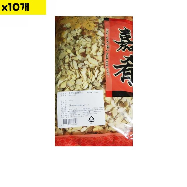 식자재 식재료 도매 아몬드 슬 차오름 1Kg x10개