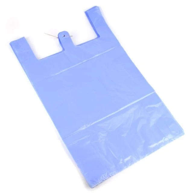 일반봉지 시장봉투 마트손잡이비닐 100매 33x55cm청색