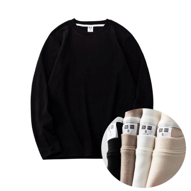 남자 겨울티 기모 남성 레이어드 티셔츠