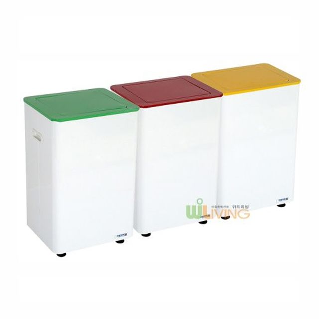 스틸분리함 STC-400R 칼라회전뚜껑/칼라6종(40L)1분류 분리함 업소용 재활용 쓰레기통