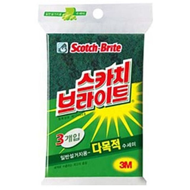 3M 스카치 브라이트 AL270 다목적 수세미 중 3p 스폰지수세미 부억수세미 가정용수세미 주방수세미 다목적수세미
