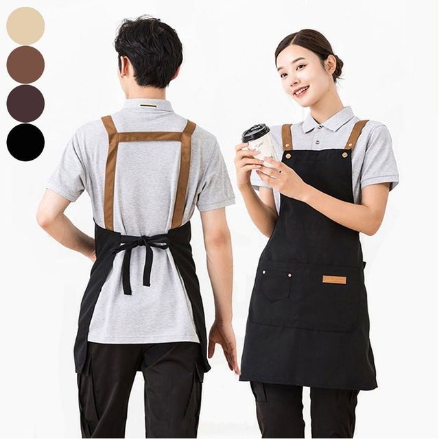 바리스타 앞치마 에이프런 카페 방수 홀더넥 공방