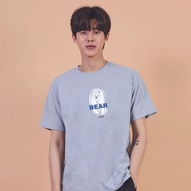 키밍 슬픈 베어 시밀러룩 커스텀 여성반팔티셔츠