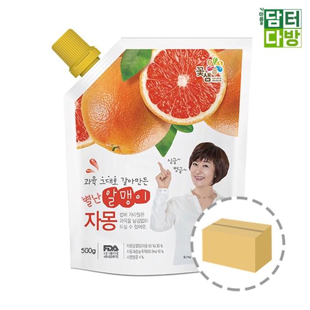 꽃샘 별난알맹이 자몽 파우치 500g 1BOX (8개입)