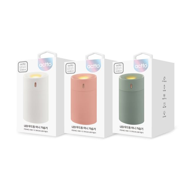 모이스트 USB 무드등 미니가습기 사무용 가습기 그린