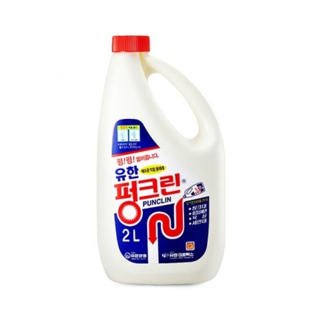 혜명몰 유한 펑크린 2L - 박스 (6개입) 배수구세정제 배수관막힘용해제 배관청소용액 배수관세척제 세면대