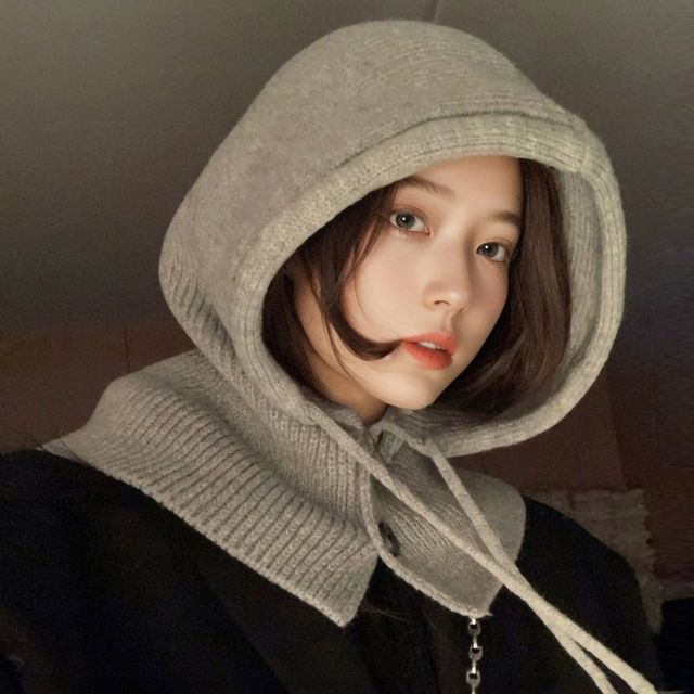 여성 귀여운 방한 아이템 후드 바라클라바 넥워머