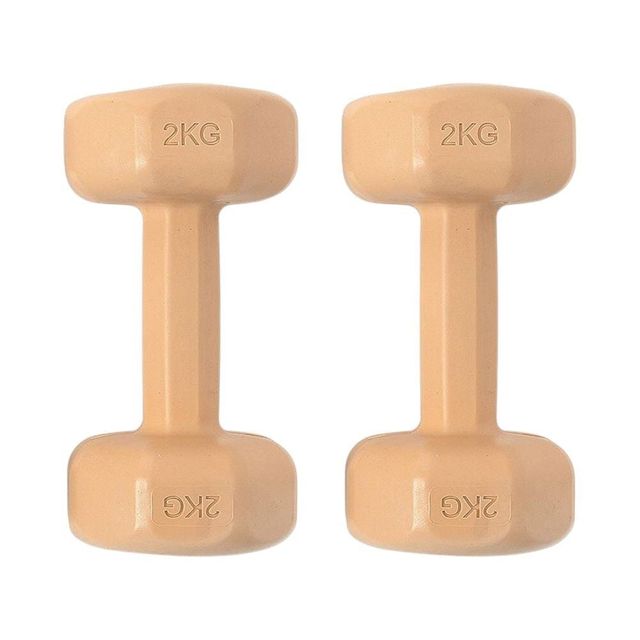 컬러 육각 아령 (2p 2kg 오렌지)