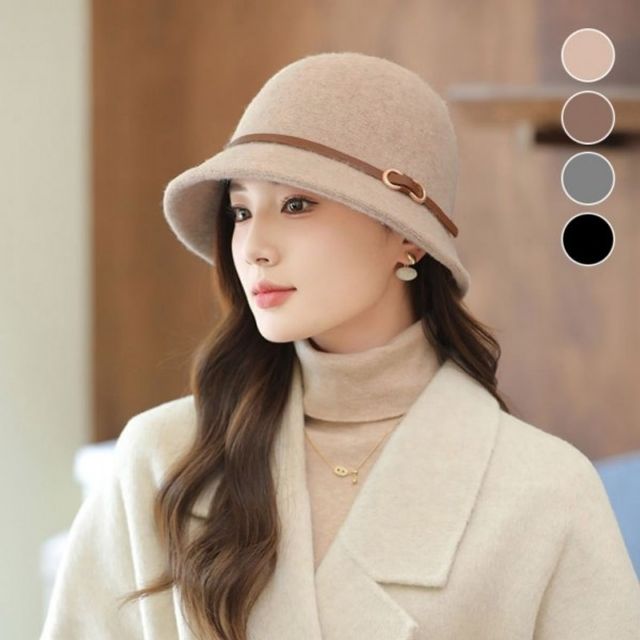 중년 부드러운 면 벙거지모자 여성 버킷햇