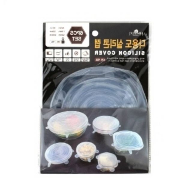 실리콘 랩 6종 세트 실리콘덮개 그릇뚜껑 그릇덮개