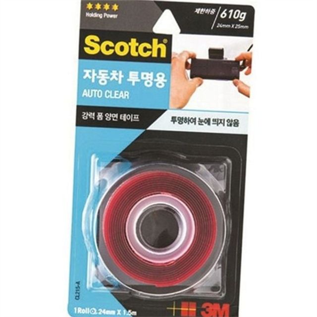 차량용 양면 테이프 자동차 양면 테이프 고온용 고열용 강력 투명 생활 만능 자동차용 블랙박스 하이패스
