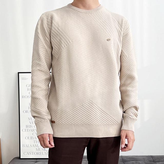남성 라운드 니트티 가을 겨울 기본티 캐주얼 데일리