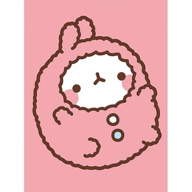 TBZ 몰랑 분홍토끼옷 (샤이닝) 보석십자수 액자세트 15x20