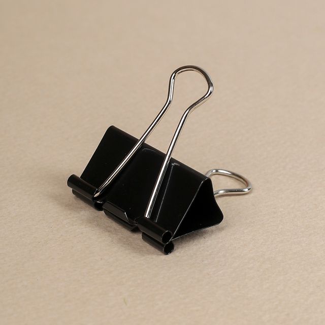 문서 집게 더블클립 24p, 블랙 문구용 클립