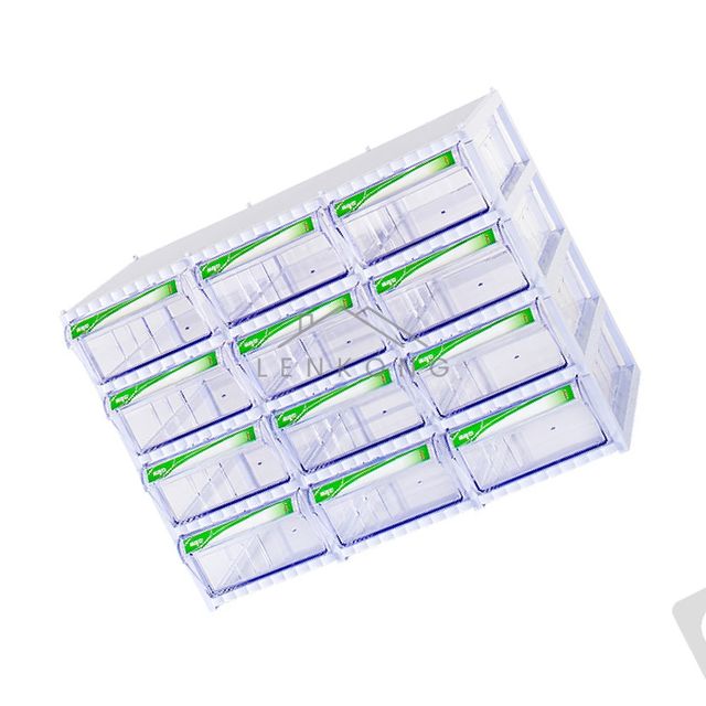 투명 12칸 약통 소품정리함, 휴대용 알약 보관 케이스