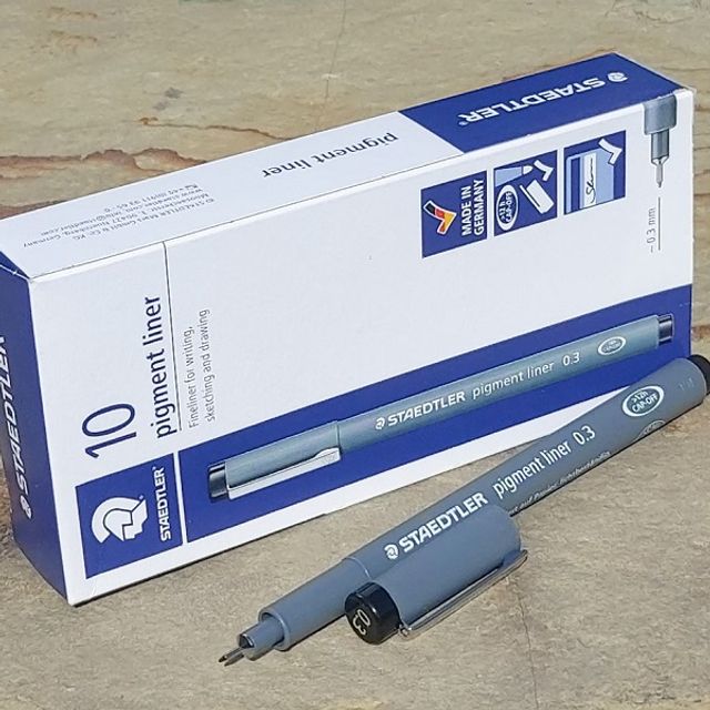 스테들러 피그먼트 라이너 0.3mm 블랙 - 1다스 12자루