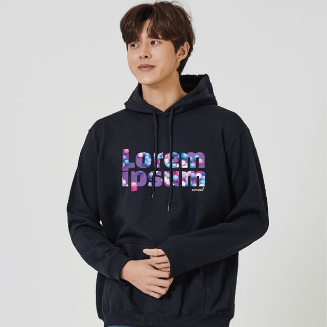 키밍 LOREM IPSUM 연출 맨투맨 후드티