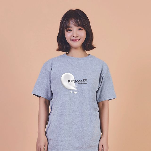 키밍 Sunscreen 크림 심플 반팔티 베이직 티셔츠