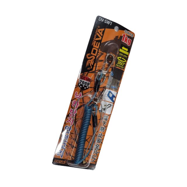 DEVA 낙하방지와이어줄 1kg 이탈방지 공구걸이줄 안전 - 공구 추락 방지 안전줄