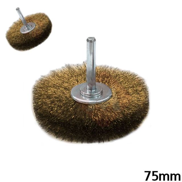 T형 철 브러쉬 75mm 드릴용 평브러쉬 그라인더브러쉬 산업용브러쉬 원형브러쉬 와이어브러시