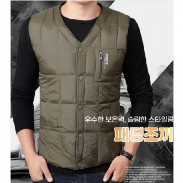 남자 남성 시즌 방풍보온 다운 패딩베스트 써멀가공 조끼피싱 산행 작업 캐주얼 현장 일상 방풍 안감 슬리