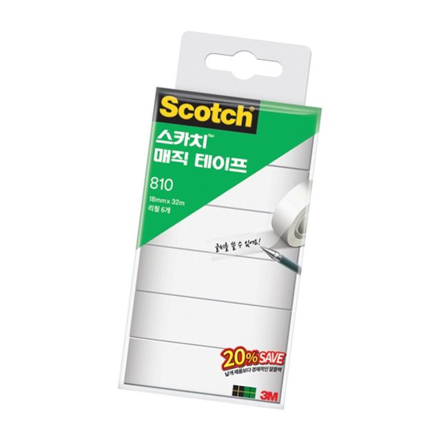 3M 스카치 매직테이프 리필 18x32M 세이빙 팩 20% 1P