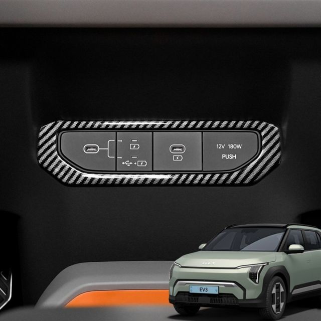 USB 포트 커버 카본 몰딩 EV3 튜닝 용품