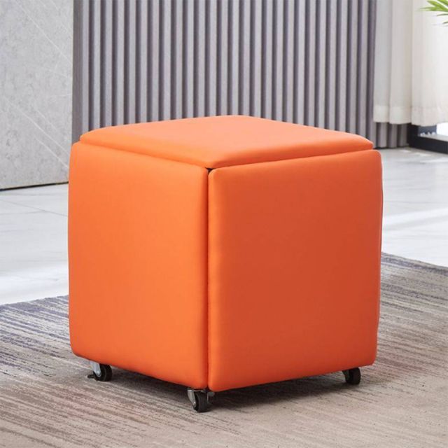 5in1 큐브 인조가죽 사각스툴 45x45x46cm 분리의자