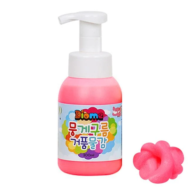 300ml 거품물감 낱색 미술놀이 뭉게구름 형광빨강
