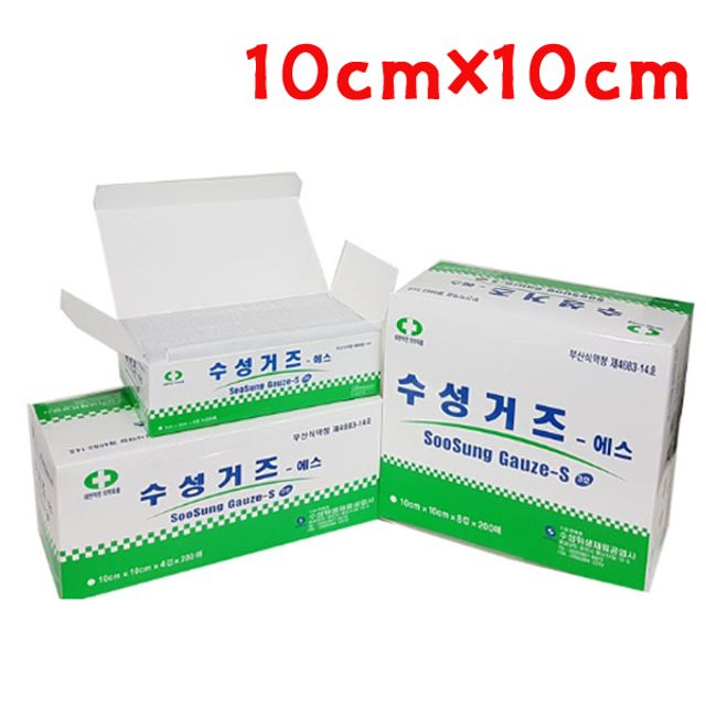 (수성)접은거즈 4x4x4p 10cmx10cmx4겹 200매 X5개