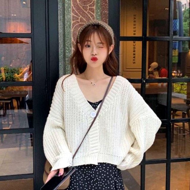 여성 카디건 가디건, 원피스 짜임 데일리 룩 가을