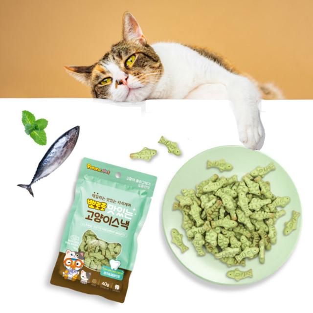 고양이 치석 제거 간식 참치 페퍼민트 40g 12개입