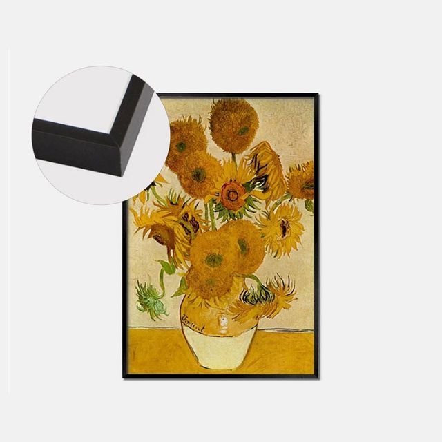 해바라기 직소퍼즐 명화 고흐 우드블랙 알루미늄블랙 액자 해바라기꽃
