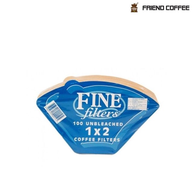 FINE 펄프 드립필터 3-4인용 100매 커피여과지