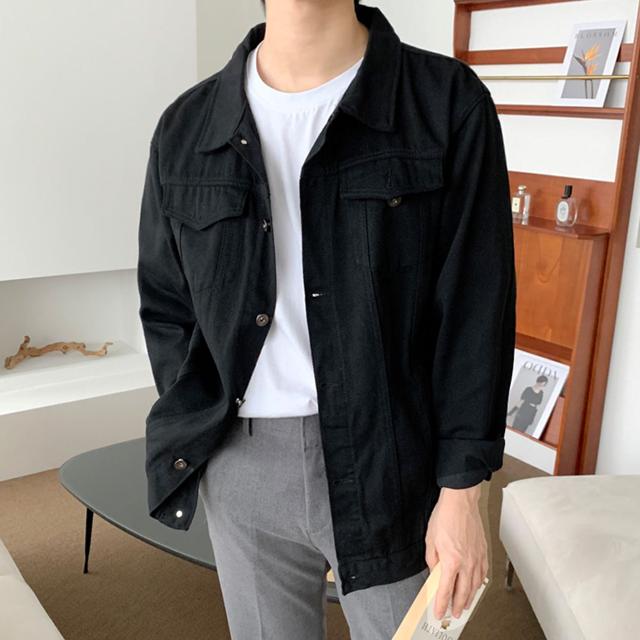 데님 트러커 재킷 남자 간절기 오버핏 청자켓 아우터