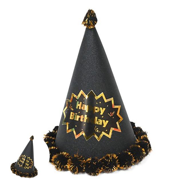 생일고깔모자 생일꼬깔 고깔모자 생일파티 블랙