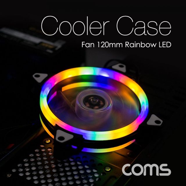 Coms 쿨러 케이스용 CASE 120mm Rainbow LED Cooler