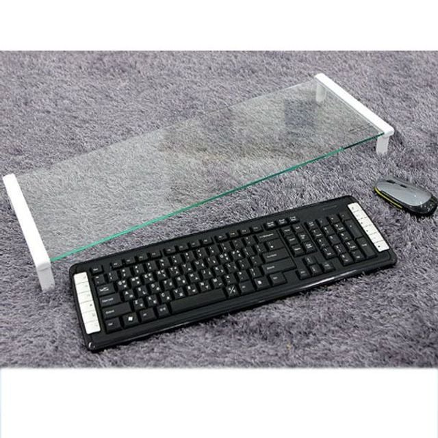 1단 거치대 선반 화이트 받침대 모니터 Coms 모니터스