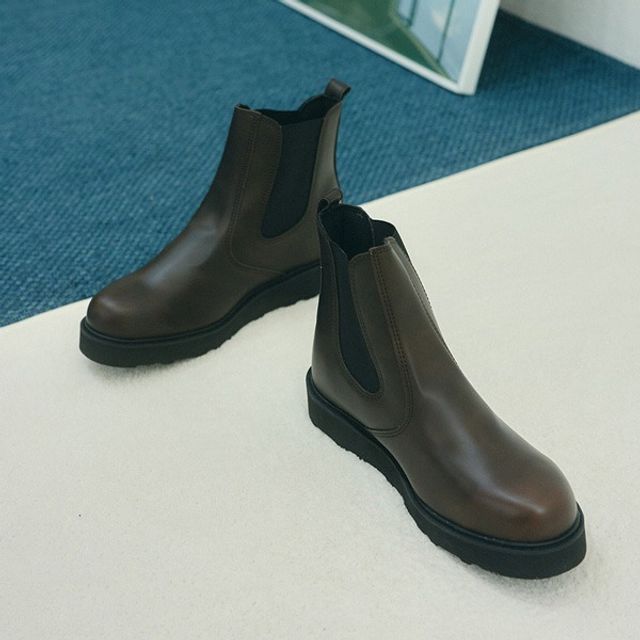 남자 밴딩 사이드 고어 미니멀 첼시부츠 데일리 슈즈