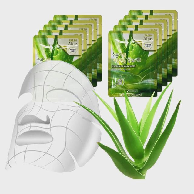 3W 알로에 고밀착 냉온 마스크시트 10매 ALOE 태닝