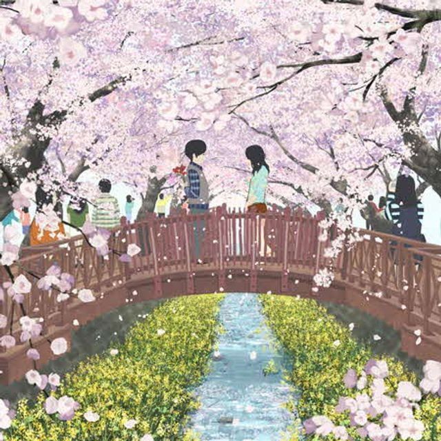 벚꽃 풍경 직소퍼즐 액자 아동퍼즐 애니 풍경화 그림