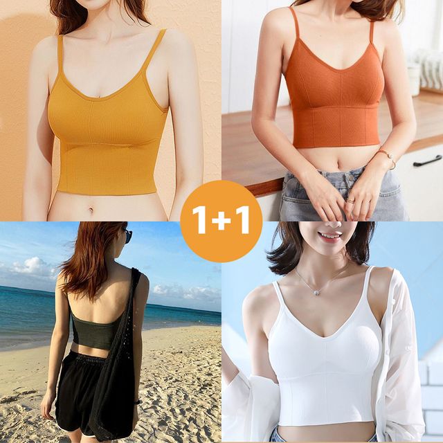 루앤 여름 브라렛 백리스 브라, 심리스 스포츠 1+1