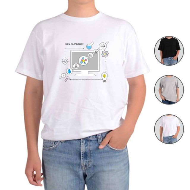 아토가토 과학실험 시험관 과학그림 남성 티셔츠