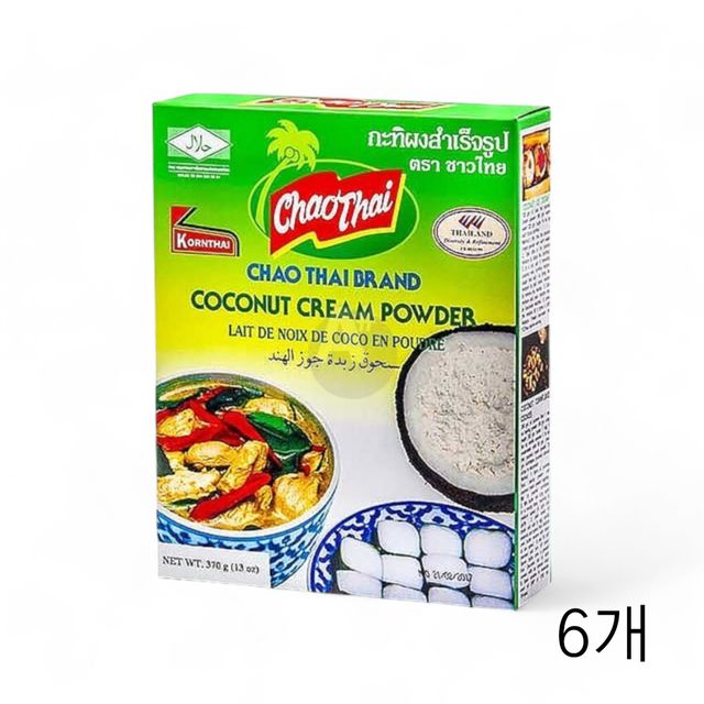 WL 차오타이 코코넛 크림 파우더 370g X 6개 태국산코코넛파우더 분말가루 코코넛제분