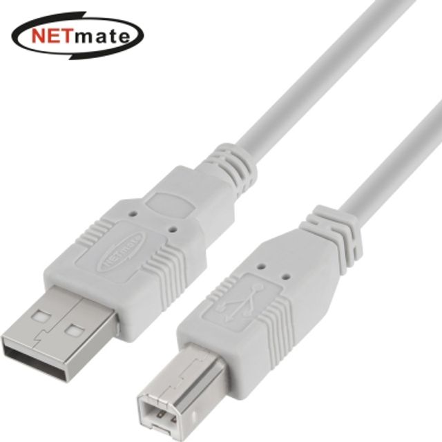 강원전자 넷메이트 USB2.0 AM-BM 케이블 0.15m (그레이) NMC-UB2015