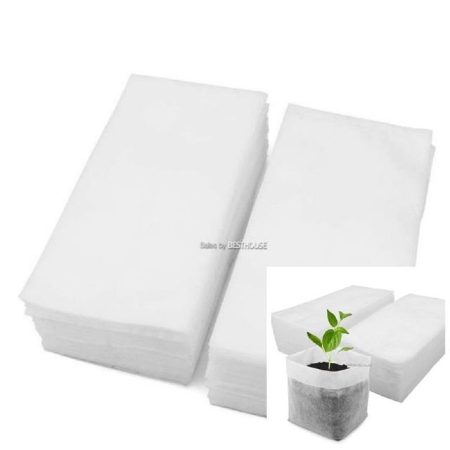 부직포 그로우 백 100매 모종 삽목 삽수 14x16cm 100매 그로우백 그로브팟 분갈이화분 부직포백