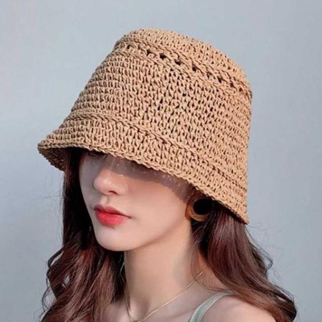 밀짚 벙거지 여름 모자 심플 여행 바캉스룩 패션모자