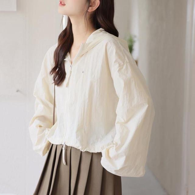 여자 오버핏 스트링 바람막이 봄 여름 아노락 점퍼